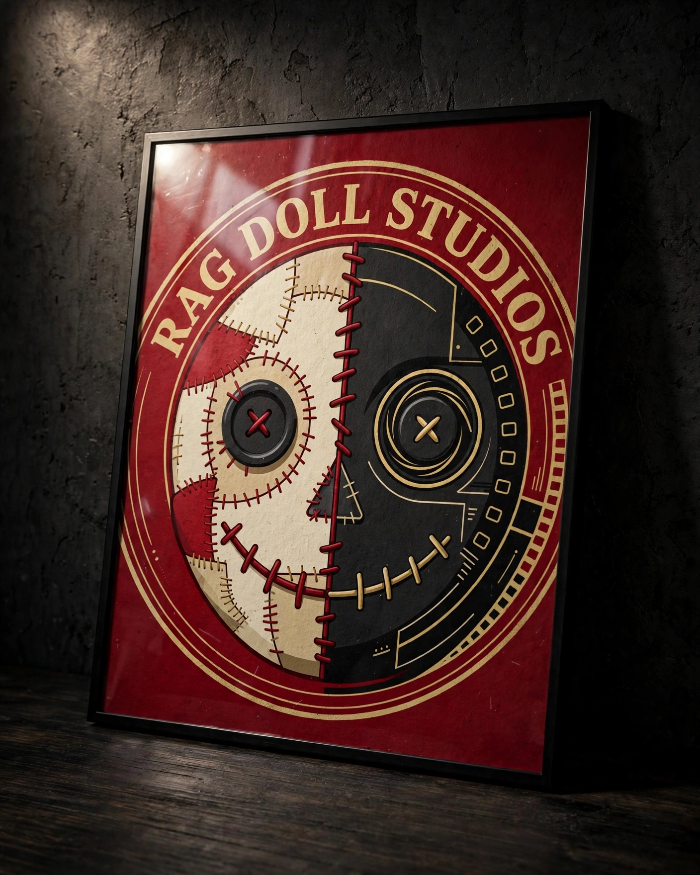 Framed 12 by 18 Rag Doll Studios art print